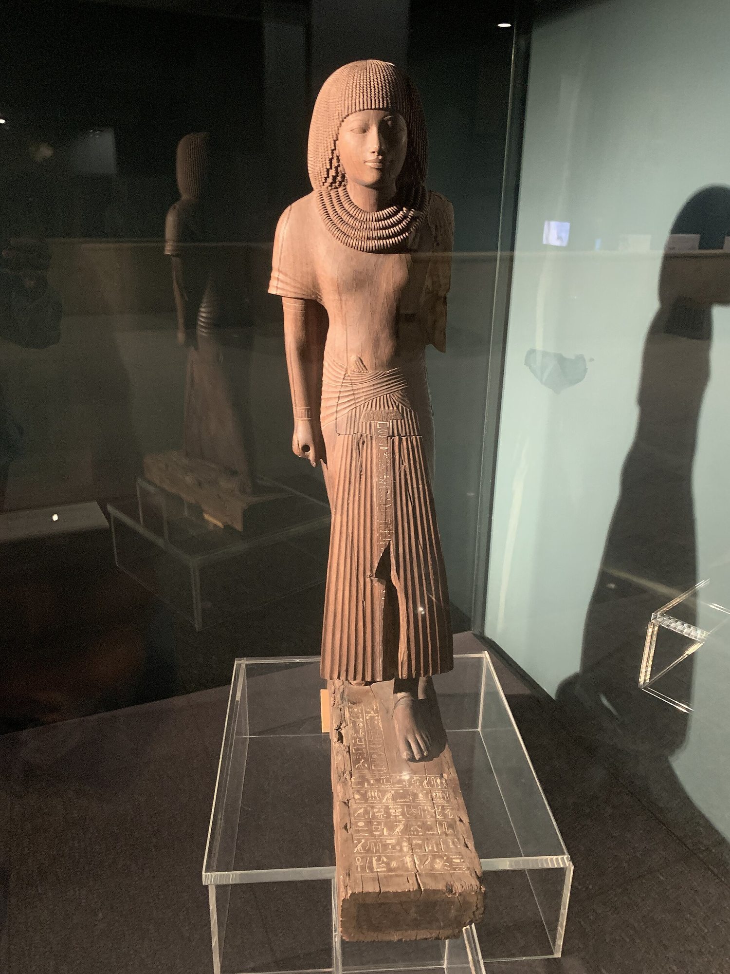Ebony statue of Thai from Saqqara displayed in Luxor Museum